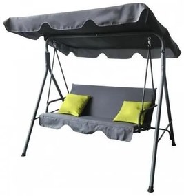 Balansoar gradina, 3 locuri, gri, 170x110x153 cm, Florentina