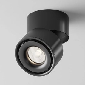 Spot LED aplicat directionabil design tehnic Yin negru, 4000K