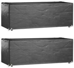vidaXL Husă mobilă grădină, 2 buc, 8 ocheți, 192x82x65 cm, rectangular