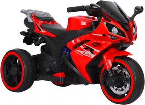 Motocicleta Electrica cu Acumulator Pentru Copii NOVOKIDS™ Storm Motor Trio GTX, Cu melodii si lumini, 12V, Max 30 kg, Trotineta Electrica, 3 Roti,