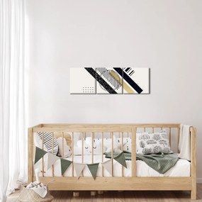 Tablou - Forme geometrice N⁰5 (cu ceas) (90x30 cm)