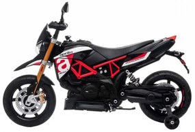 Motocicleta Electrica cu Acumulator Pentru Copii NOVOKIDS™ Aprilia Enduro Moto , 3-7 ani, Max 25 kg, Cu Sunete si Lumini frontale, MP3 USB, Suspensie