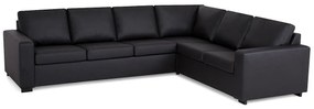 Colțar Scandinavian Choice C114Negru, 284x223x80cm, Picioare: Plastic