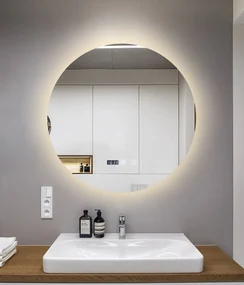 Oglindă Baie LED și Dezaburire Elit's Premium cu Senzor Touch, Lumina Rece, Caldă și Neutră, 90 cm, lumina ambientala spate