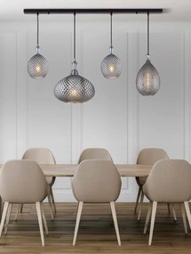 Lustra suspendata design modern Venur negru mat, gri