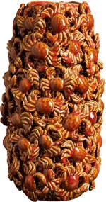 Vas decorativ din ceramica cu motive marine in relief, "Crab Reef"