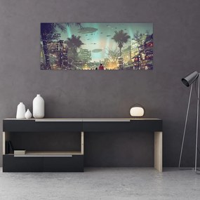 Tablou - Oraș în viitor (120x50 cm)