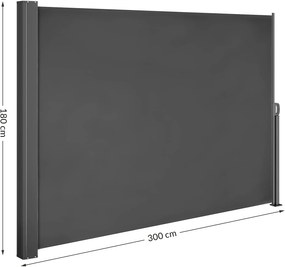 Casaria Marchiză laterală NOSARA pentru terasă, 180x300cm, antracit