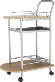 Carucior servire LIMA, fag/argintiu, 60x38x84 cm