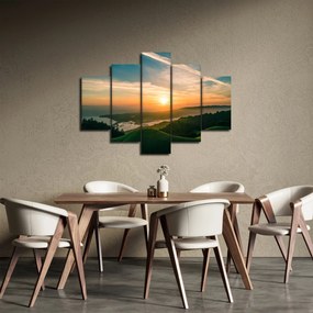 Tablou cu soarele răsărind deasupra mării (150x105 cm)