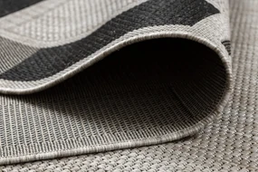 Covor sisal Floorlux 20195 argintiu  si negru