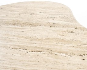 Masuta de cafea din lemn de mango si travertin Mari 83x72x34 cm