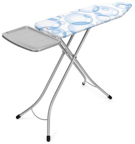 Masa de calcat Brabantia B 90300120, 124x38 cm, 7 pozitii de reglare, Suport generator de abur, PerfectFlow, Alb/Albastru