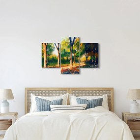 Tablou - Pădure de vară însorită, pictură (90x60 cm)
