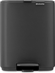 Coș de gunoi gri închis cu pedală din oțel 7 l Bo – Brabantia