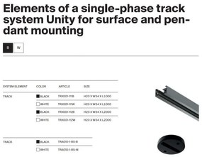Accesoriu, Spot LED pentru sinele monofazate Unity, Basis Rot negru 4000K 12W