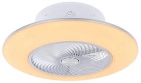 Lustra LED cu ventilator si telecomanda design modern Kello alb
