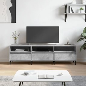 831296 vidaXL Comodă TV, gri beton, 150x30x44,5 cm, lemn prelucrat