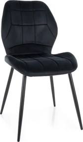 Scaun de sufragerie JAKE VELVET neagra