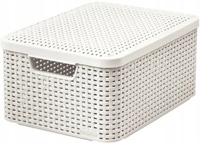 Cutie de depozitare crem din plastic cu capac 29x39x19 cm Style – Curver