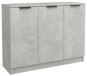 Servanta, gri beton, 90,5x30x70 cm, lemn prelucrat 1, Gri beton