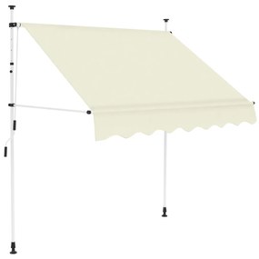 vidaXL Copertină retractabilă manual, crem, 150 cm