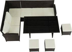 Set grădină, maro/crem, STARK NEW