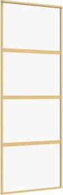 vidaXL Ușă glisantă auriu 76x205 cm sticlă ESG transparentă/aluminiu