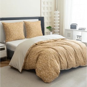 Lenjerie de pat din microflanel KOSTAR galbenă Dimensiune lenjerie de pat: 70 x 90 cm | 140 x 220 cm