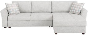 Colțar extensibil cu ladă de depozitare Leon Grey 260x182 cm