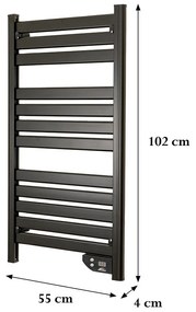 Radiator electric pentru prosoape 500W negru