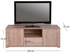 Masă TV/Dulap Gwenn 2D1S (Stejar sonoma). 1052931