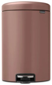 Cos cu pedala Brabantia NewIcon 1008849, 20 L, Inchidere lina, Baza antiderapanta, Finisaj satinat, Maro