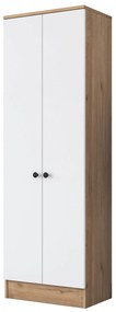 Dulap cu rafturi Petunia M13 (Nuc + Alb) . 1102447