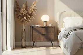 Noptieră Edrin 63 cm cu sertare - stejar dunin / negru