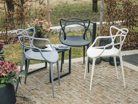Set 4 scaune din plastic KATO, bej