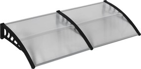 Outsunny Copertină Modernă din Policarbonat și Auminiu, pentru Balcoane, Ferestre și Uși, 200x96x27 cm, Transparent | Aosom Romania