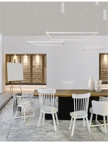 Lustra suspendata LED dimabila design modern ETERNA alb NVL-9990731