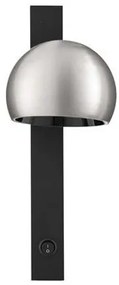 Aplica LED moderna stil minimalist LUSA negru/nickel
