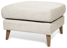 Taburet alb cu tapițerie din catifea reiată Paris – Scandic