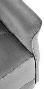 Fotoliu recliner Semir velvet gri H108 cm