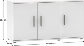 Extensie dulap, alb, SERVO TIP 4