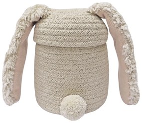 Coș de jucării pentru copii crem din material textil ø 15x15 cm Mini Rita the Rabbit – Lorena Canals