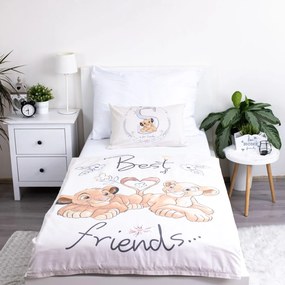 Lenjerie de pat din bumbac pentru patut LION KING BF crem Dimensiune lenjerie de pat: 40 x 60 cm | 100 x 135 cm