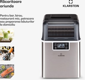 Klarstein Chios, aparat de făcut cuburi de gheață, 20 kg/24 h, Auto-Clean, rezervor de apă de 3,2 litri