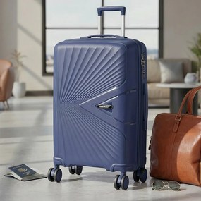 Valiză de cabină TravelLux Endure cu hard top și roți detașabile 35x55x20 cm albastru închis