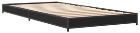 845171 vidaXL Cadru de pat, negru, 100x200 cm, lemn prelucrat și metal