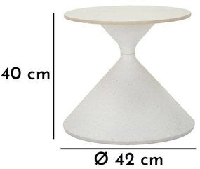 Măsuță auxiliară rotundă cu blat ceramic ø 45 cm Fush – Mauro Ferretti