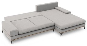 Colțar extensibil cu șezlong pe partea dreaptă Windsor &amp; Co Sofas Planet, gri deschis