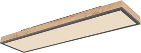 Plafoniera LED CCT cu aspect lemn design dreptunghiular DORO
